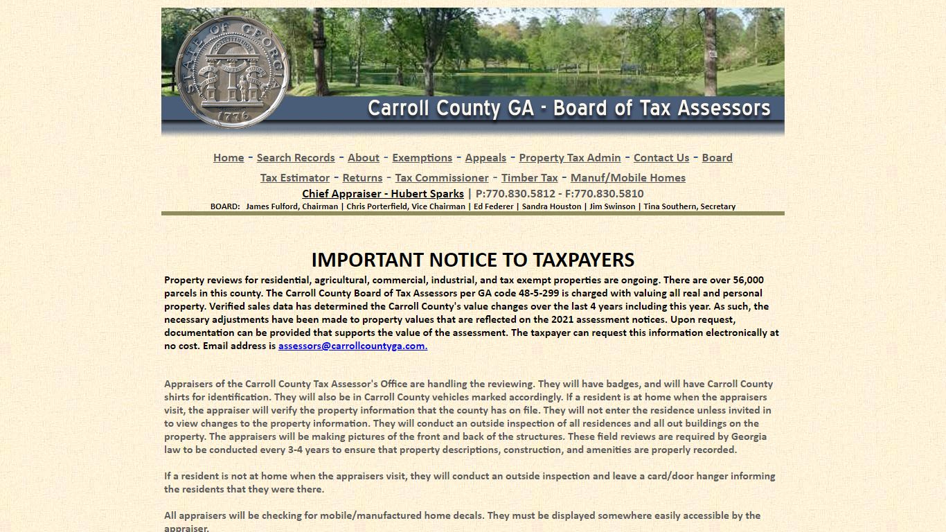 Carroll County Board of Tax Assessors - Schneider Geospatial
